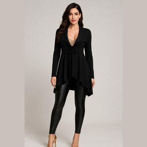 My Tribe Black Cardigan Size M NWOT